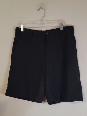 Chaps Black Flat-Front Men's Shorts